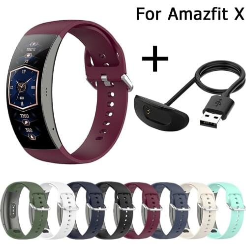 Watch Band For Amazfit X Wrist Strap Charger For Amazfit X Charging Cable Adjustable Soft Bracelet Smart Watch Accessories