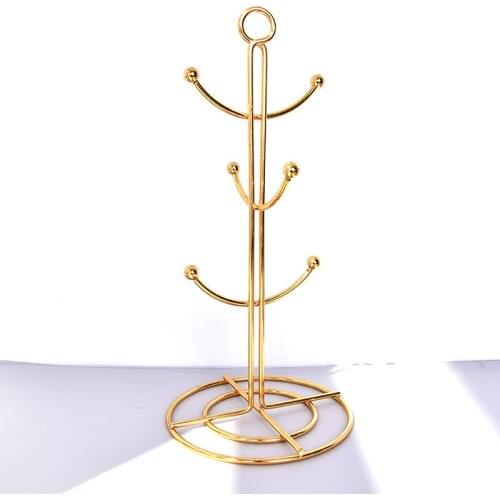 Cute Tree Shape Metal Coffee Tea Cup Holder Practical Coffee Mug Drying Cups Storage Rack Holder Drinkware Shelf Brackets