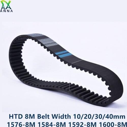 HTD 8M synchronous Timing belt C=1576/1584/1592/1600 width 10/20/30/40mm Teeth 197 198 199 200 HTD8M 1576-8M 1584-8M 1600-8M