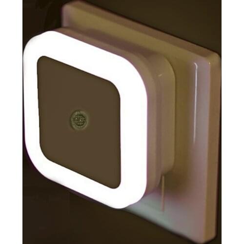 LED Night Light Mini Square and Round Light Sensor Control 110V 220V Lamp For Children Kids Living Room Bedroom Lighting