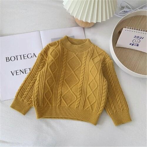 Boys Girls Sweater Spring Autumn Children Casual Cotton Wool Tops Clothes For Baby 6Y Toddler Knitting Clothing Kids Costume