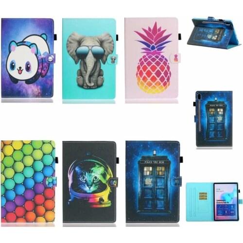 Leather PU Smart Case For Samsung Galaxy Tab S6 10.5 SM-T860 SM-T865 T860 2019 10.5" Shell Protective Soft Funda Cover Capa