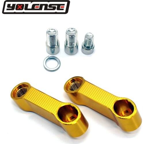 Universal Motorcycle CNC Rearview Mirrors Riser Extension Brackets Adapter For Honda CB400 VTEC CB1300 CB1100 CB500F CB600F