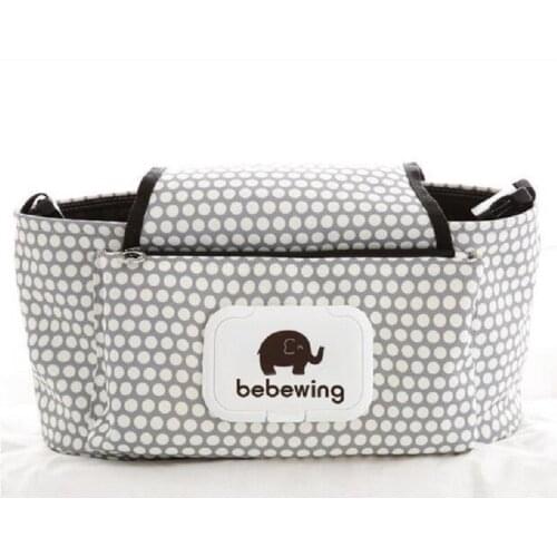 Large Capacity Nylon Baby Storage Bag Mommy Bag Baby Carriage Accessories Bag Storage Waterproof Multi Function Bag