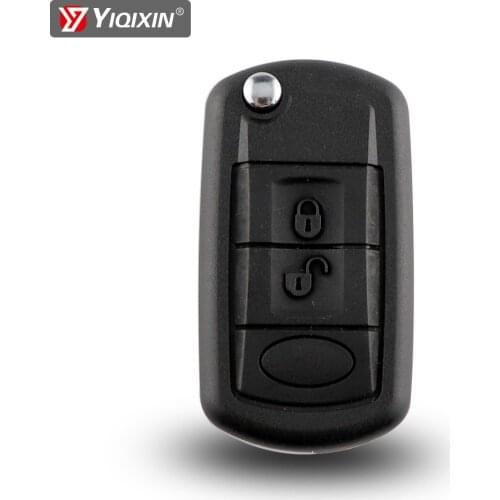 YIQIXIN 3 Buttons For Land Rover Range Rover Sport LR3 Discovery Replacement Shell Folding Flip Remote Key Case Fob Uncut Blade