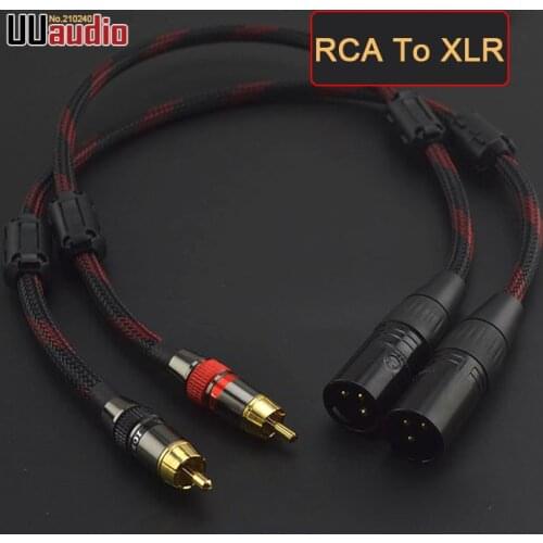 1Pair HIFI RCA to XLR Audio Cable Male To Female ( Male To Male) / 0.5m 1m 1.5m 2m 3m 5m