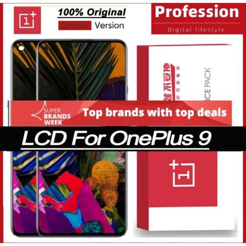 100% Original 6.55'' AMOLED Display for OnePlus 9 LE2113 LE2111 LE2110 1+9 LCD Touch Screen Digitizer Repair Parts
