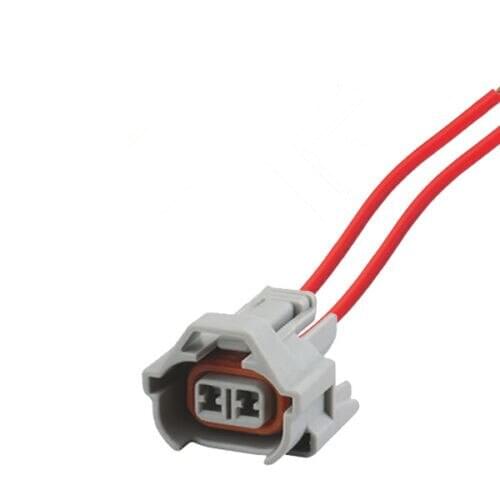 2 Pin/Way Fuel Injector Connector Plug With Cable Wire Pigtail For Sard Tomei Blitz HKS Helix 1jz 2jz 6189-0060