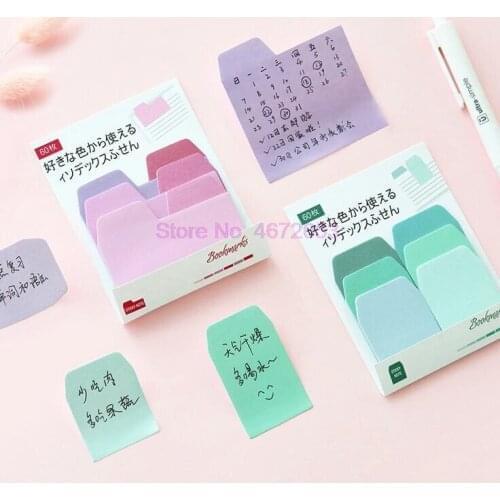 500pcs/lot Watercolor Gradient Japanese Sticky Note Memo Pad Post Office Planner Sticker Paper Stationery School Supplies