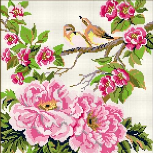 5D DIY Diamond Painting Cross Stitch Kits Diamond Embroidery Full Square Resin Flowers&Birds Diamond Mosaic Home Decoration