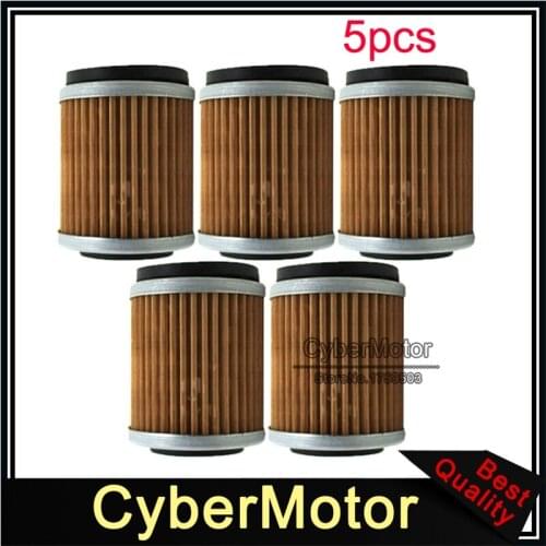 5x Oil Filter HF KN 142 For Yamaha WR426F WT400F WR426F WT400F WR250F Dirt Bike