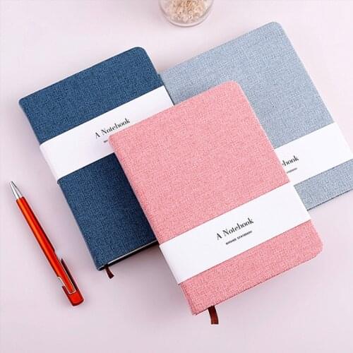 A5 A6 Kawaii Flower and Tree Poetry and Remote Cloth Notebook Blank Horizontal Line Note Handbook School Supplies