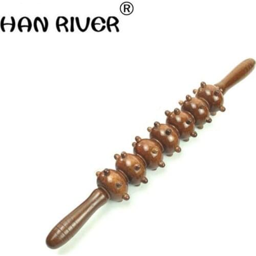 HANRIVERPinball acupuncture multifunctional massage stick wooden body acupuncture point massage roller of roller "