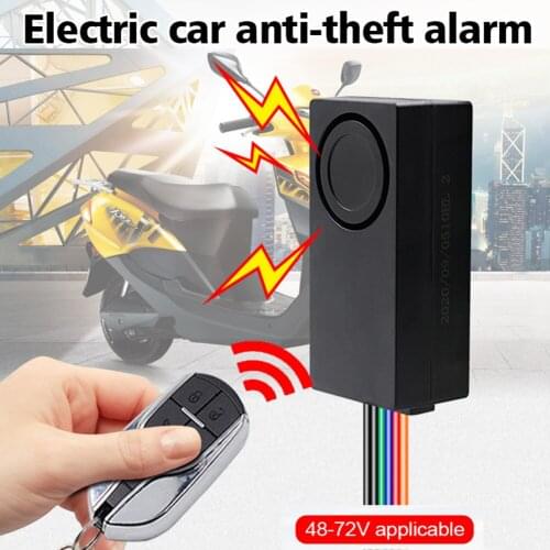 Wireless Remote Control Anti-theft Motorcycle Horn Lock Ev Motorbike Loud Speaker Security System For 48-72v Vehicle