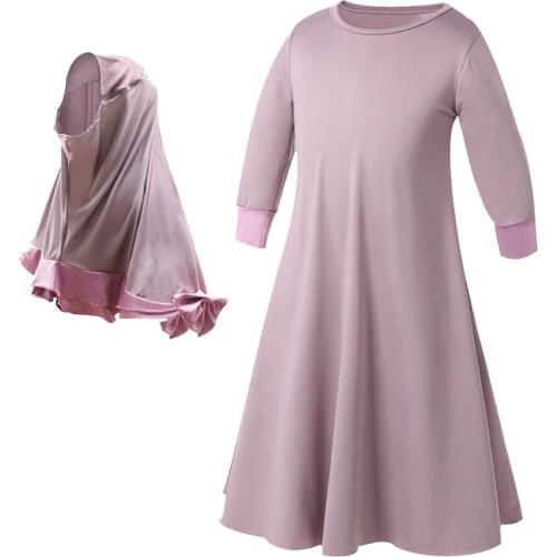 ARLONEET girls clothes toddler baby kid girl ramadan muslim abaya dubai robe traditional clothing dress kids clothes @42