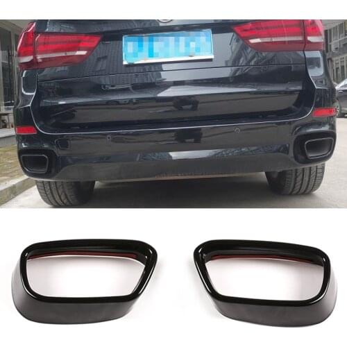 For BMW M sports version X5 F15 X6 F16 2014-19 stainless steel black car exhaust pipe cover 1Set Automobiles Tail Throat