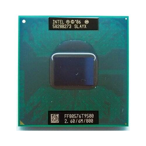 Original ITNEL laptop Core 2 Duo t9500 CPU 6M Cache/2.6GHz/800/Dual-Core Laptop processor for 965 chipset