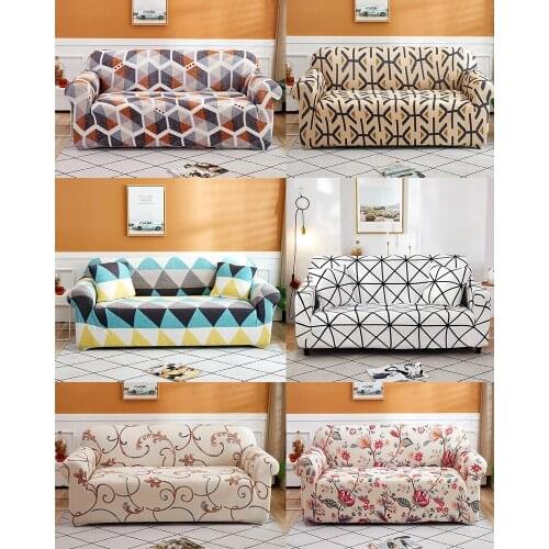 Stretch Plaid Sofa Covers Adjustable Elastic All-inclusive Corner Sofa Cover 1/2/3/4 Seater Removable L Shape Protector For Home