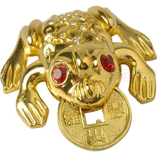 Feng Shui Toad Money LUCKY Fortune Wealth Chinese Golden Frog Toad Coins Home Office Decoration Tabletop Ornaments Lucky Gifts