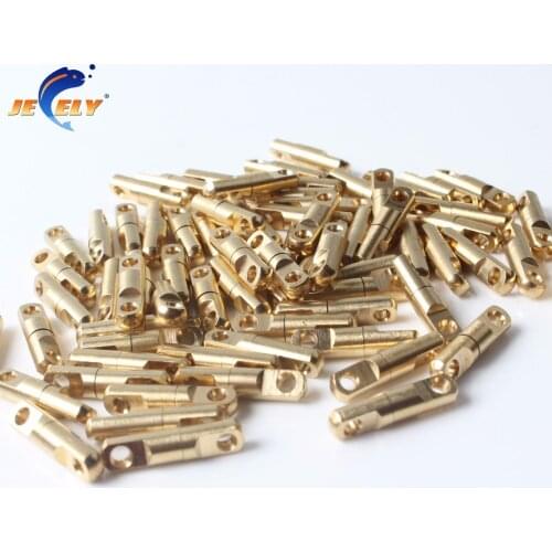 Jeely 50pcs/bag #4/5/6/7/8/9/10/12 Heavy Duty Copper Brass Swivel Carp Sea Terminal Fishing Tackle
