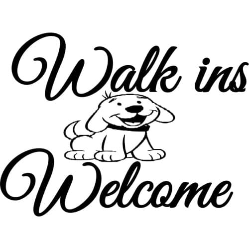 15*11cm walk ins welcome Cute And Interesting Fashion Sticker Decals Car Accessories Car Sticker