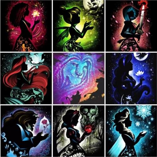 Disney Cartoon Princess Characters The Lion King Ariel 5D Diamond Painting Cross Stitch Kits Embroidery Mosaic Resin Home Decor