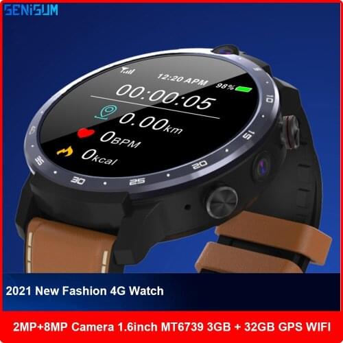 4G Smart Watch Men MT6739 Quadcore Long Standby GPS Phone Call Watch Heart Rate Monitor 2M+8MP Camera Google Download Smartwatch