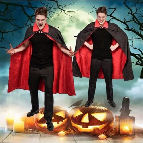 Halloween Vampire Costume For Men Vampire Cloak Cape Cosplay Purim Party Adult Scary Gothic Capes