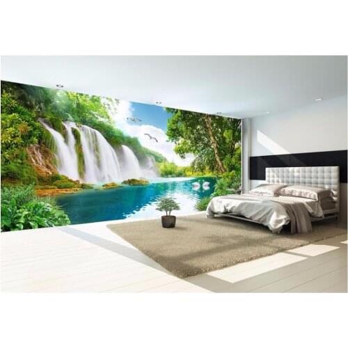 Custom mural photo 3d room wallpaper Huangguoshu waterfall scenery beautiful picture 3d wall murals wallpaper for wall 3 d
