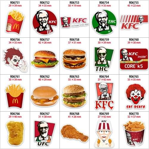 New Hamburg Cartoon McDonalds Resin Cabochon 30Pcs/lot for DIY Decoration Crafts Accessories R0675 R0676 R0677