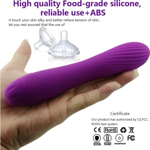 NUANQIN Supersex Powerful Rechargeable G-Spot Ribbed Liquid Silicone Vibrator Stimulating G-Spot Sex Toy for Women
