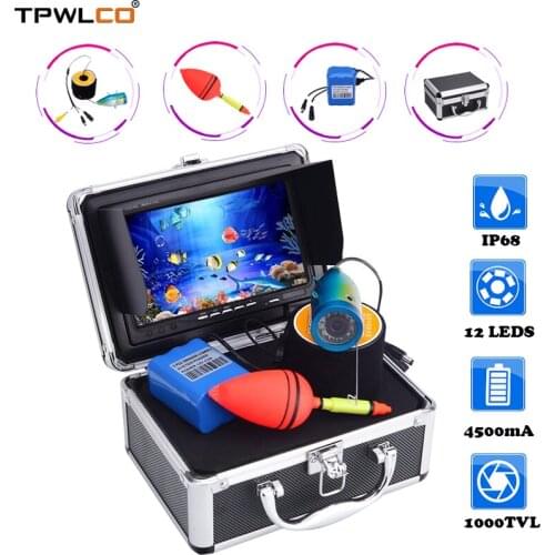 TP7000 Underwater Video Camera Fish Finder Fit With DVR Recording 15m/30m/50m Cable Reel Fishing Water Camera IP68