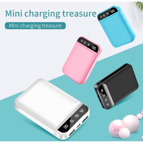 RAXFLY Mini Power Bank Dual Portable Fast Charging Battery Powerbank 10000mAH Travel Digital Display Poverbank for iPhone Xiaom