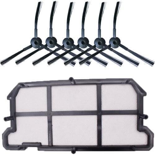 Vacuum cleaner - robot - 6 pieces of vacuum cleaner accessories. Side brush + one. Dust hepa filter for ILIFE V7 V7S v7s pro