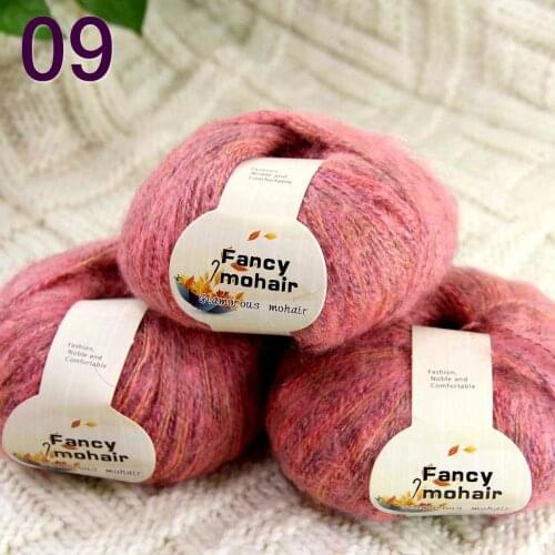 Sale New Soft 3Skeins50g Wrap Shawls Hand Knitting Wool Yarn Womens Cashmere Shawls and Wraps Rainbow pink 823-09