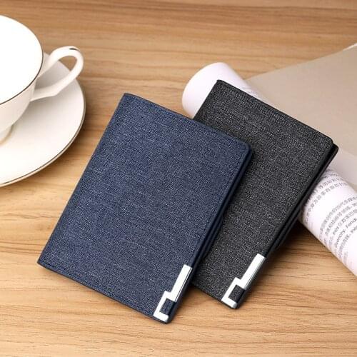 Luxury Business Ultra-Thin Wallet Canvas Small Slim Purse Men 2020 Male Mini Card Holder Coin Bag Portable Drivers License