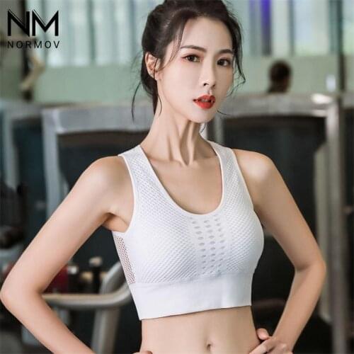 NORMOV Sexy Bras Women Hollow Out Beautiful Back Sports Bralette Backless Push Up Comfort Fitness Without Steel Ring Women Bras