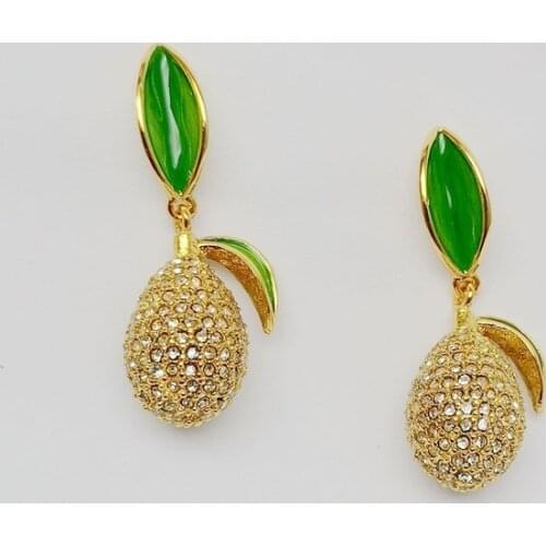 Europe and the United States new enamel fashion set exquisite water drop ear nail ear drop earrings