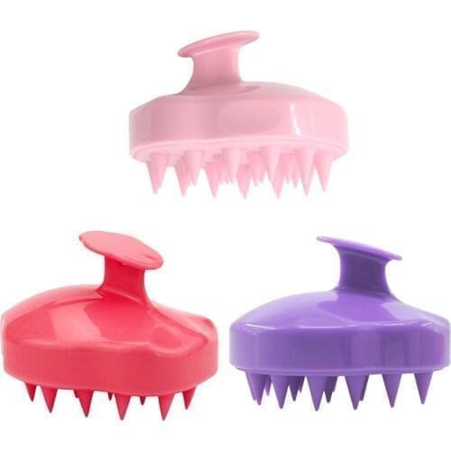Silicone Comb Brush Soft Hair Washing Shampoo Brush Head Body Scalp Massage Relaxation Comb Home Bathroom Accessories