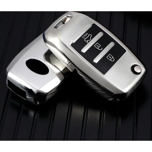 Tpu Folding Car Key Protective Cover For Kia Sid Rio Alma Sportage Ceed Sorento Ceratok2 K3 K4 K5 Remote Case Protect Key Chain