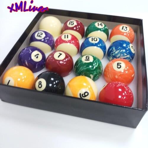 Xmlivet Latest 50.8mm Resin Billiards Pool balls 16pcs full set Pool Table balls High quality Nine Ball Cue Balls