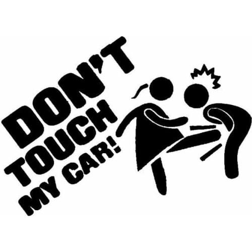 Don't Touch My Car Funny Waterproof Sticker Decal Stripe Decor Accessory Styling Funny Personality Stickers