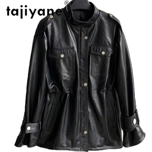 Tajiyane Women Korean Autumn Clothes Woman Real Leather Jackets for Womens Genuine Sheepskin Coats Black Mujer Chaqueta TN2036