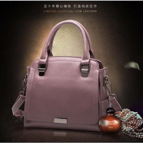 Genuine Leather New Japan And South Korea Fashion Cowhide Cowhide Womens Handbags Leisure Versatile Shoulder Bags