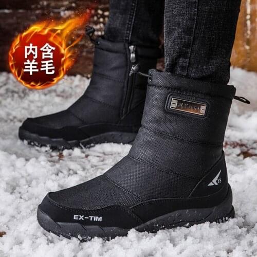 Winter Boots Mens New Shoes Mens High Top Antiskid Boots Botas Chaussure Homme