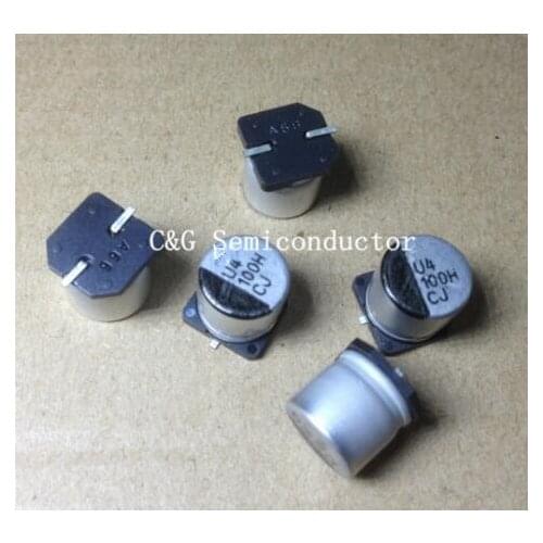 10pcs 50V 100UF SMD 10x10mm chip smd smt Aluminum Electrolytic Capacitor