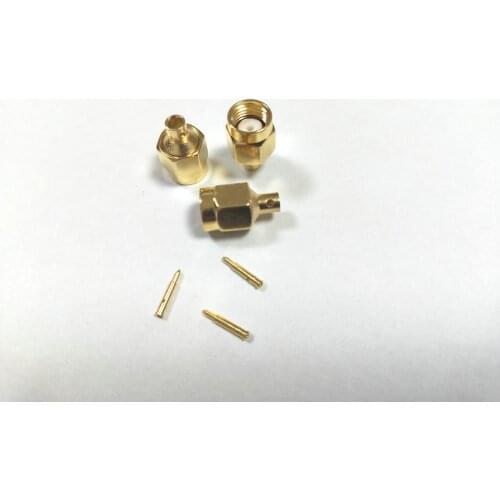 1000pcs SMA Male Plug Solder RF Straight Connectors for RG405 semi-rigid cable New