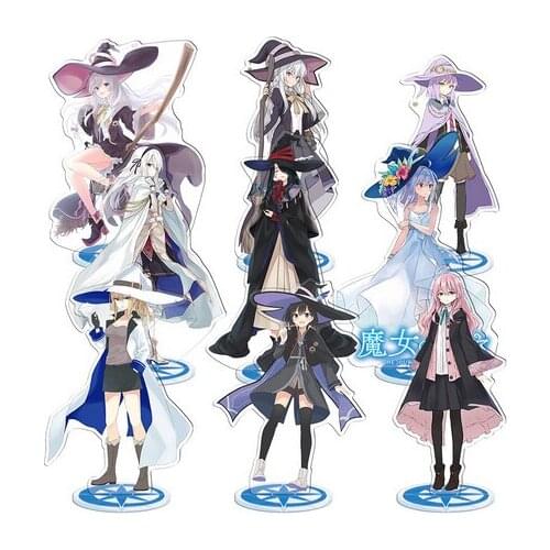 20CM Anime Wandering Witch The Journey of Elaina Flan Saya Sheila Large Acrylic Gift Figure Stand Model Plate Desk Decor Cosplay