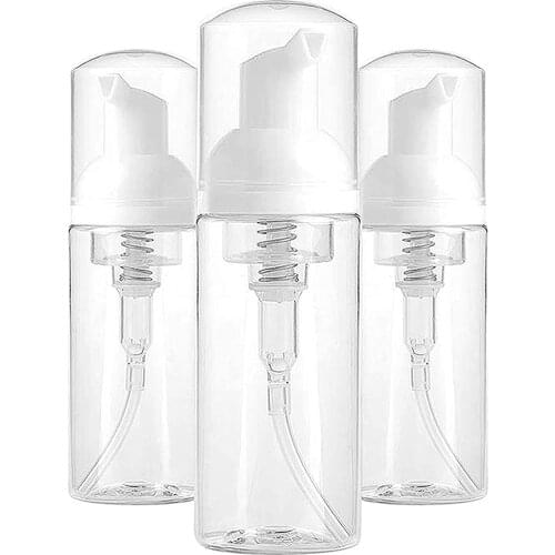 3Pcs 200ML Plastic Foaming Liquid Soap Pump Bottles BPA Free Clear Refillable Foam Bottle for Travel Hand Soap Foaming Shampoo