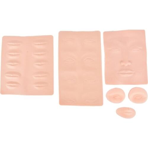 3D Mannequin Head Eye Lip Practice Skin for Permanent Makeup Tattoo Training